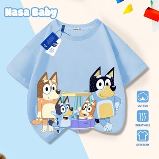 Áo thun tay ngắn in hình chó con dễ thương NASA, chất liệu cotton, unisex, giao hàng trong 24 giờ