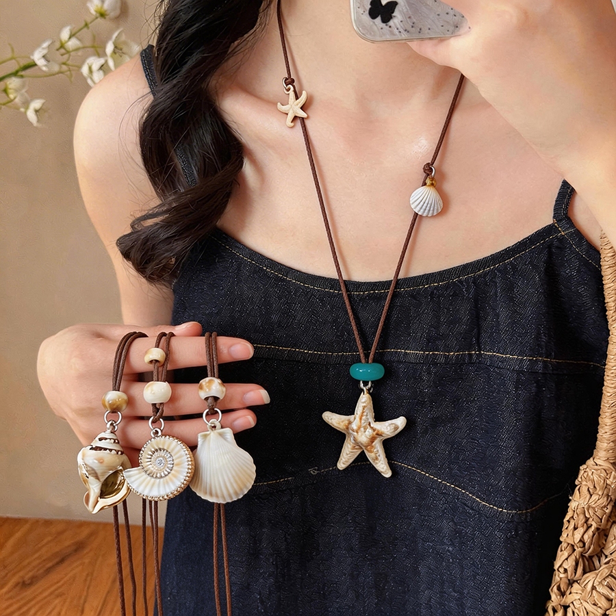 Dây Da Acrylic Vỏ Conch Đơn Giản Thời Trang với Ánh Sáng Sang Trọng