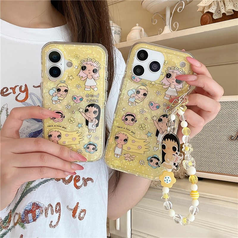 Ốp điện thoại iPhone 17 Pro Max họa tiết hoạt hình bé gái Chất liệu TPU IMD process