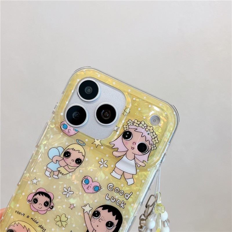 Ốp điện thoại iPhone 17 Pro Max họa tiết hoạt hình bé gái Chất liệu TPU IMD process