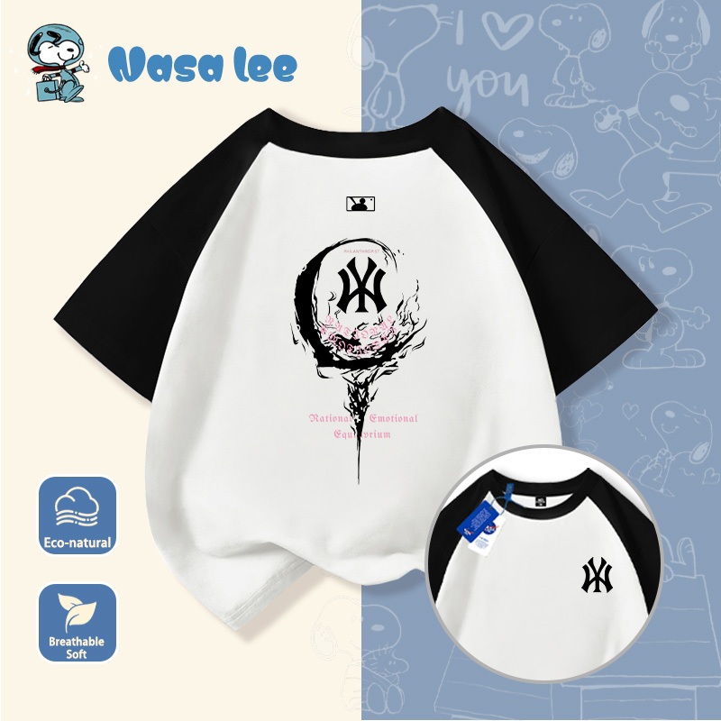 Áo phông ngắn tay cho bé trai lớn (6-14 tuổi) mẫu mới 2026, Cotton 100% form rộng phong cách Streetwear