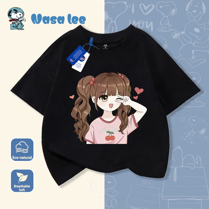 Áo phông bé gái mùa hè siêu mát, họa tiết cherry đáng yêu. Vải 100% Cotton thun mềm mại, an toàn cho da. Đặt hàng hôm nay, giao hàng ngay!