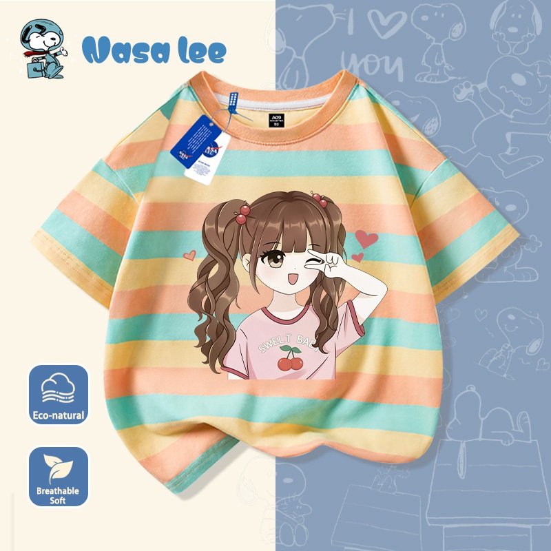 Áo phông bé gái mùa hè siêu mát, họa tiết cherry đáng yêu. Vải 100% Cotton thun mềm mại, an toàn cho da. Đặt hàng hôm nay, giao hàng ngay!