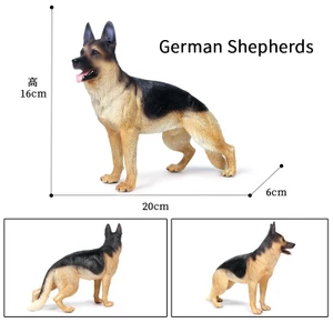 Mô phỏng tĩnh rắn động vật hoang dã mô hình lớn Đức Shepherd chó cưng trẻ em tượng đồ trang trí đồ chơi