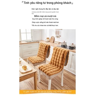 Hàng sẵn có Vận chuyển nhanh 55 * 135cm Đệm dính liền sang trọng mùa đông Chống trượt Dày tựa lưng dính liền Đệm ghế phòng khách Bàn ăn Ghế văn phòng Ghế máy tính Đệm cảm giác cao cấp 01