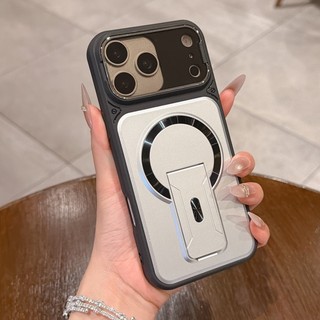Cửa sổ lớn sáng tạo có màng ống kính khung từ tính Vỏ điện thoại thích hợp cho iPhone 11 12 13 14 15 16 17 Pro Max Vỏ silicon chống rơi bao gồm tất cả