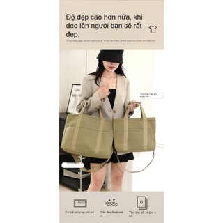 Hàng có sẵn 39 * 17 * 30cm Phong cách mới Túi vải di động chống mài mòn dung tích lớn Phiên bản Hàn Quốc Túi đeo vai nữ đa chức năng thời trang cao @ -