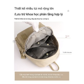Hàng sẵn có 22 * 12 * 28cm Ba lô sức chứa lớn bằng Nylon chống nước phong cách mới Ba lô nữ nhẹ Ba lô thời trang Túi đi học phong cách Harajuku Du lịch học sinh Cao cấp F