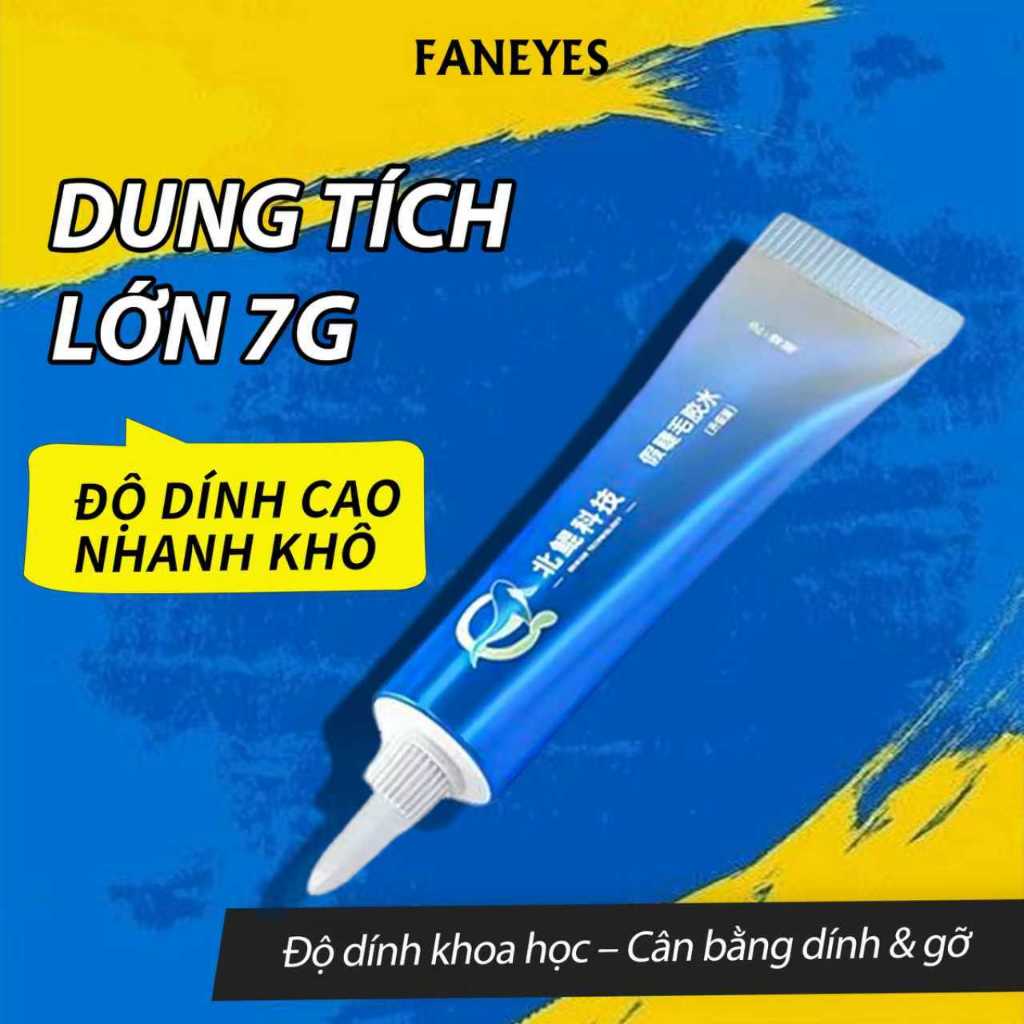 Keo dán mi giả trong màu suốt khô nhanh không mùi, dung tích 7 gam siêu lớn siêu dính bền cực lâu chống nước chống mồ hôi vô hình không phản chiếu ánh sáng dịu nhẹ không kích ứng