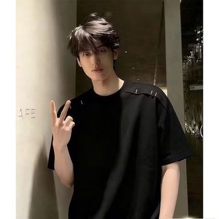 Mùa Hè Không Khí Cotton Trước Vai Ngắn Tay Nam Mỹ Thường Ngày Retro Cổ Nhỏ Ren Khâu Áo Thun Thường Ngày Áo Thun