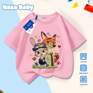 Áo thun NASA Judy và Nick, chất liệu cotton thoáng mát, tay ngắn phong cách casual cho nam nữ và trẻ em vào mùa hè. Giao hàng trong 24 giờ.