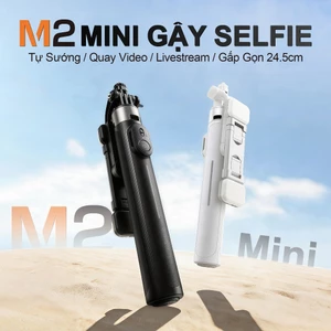 M2 MINI Gậy Chụp Ảnh Đa Năng – Gậy selfie kiêm chân tripod, 3 trong 1 bản cầm tay, Dài 1.3m có thể điều chỉnh, Xoay 360 độ, Điều khiển Bluetooth không dây,