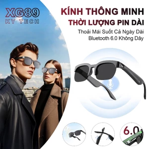 XG89 Kính Thông Minh Mẫu Mới Nhất, Âm thanh HiFi sống động, Công nghệ Bluetooth 6.0 mới nhất, Kính râm chống tia UV, Nghe nhạc hay gọi điện khi tập thể thao đều OK, Chống nước IPX4