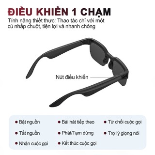 XG89 Kính Thông Minh Mẫu Mới Nhất, Âm thanh HiFi sống động, Công nghệ Bluetooth 6.0 mới nhất, Kính râm chống tia UV, Nghe nhạc hay gọi điện khi tập thể thao đều OK, Chống nước IPX4