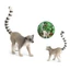 Trẻ Em Mô Phỏng Động Vật Hoang Dã Mô Hình Đồ Chơi Chắc Chắn Vòng-Tailed Lemur Primate Nhận Thức Quà Tặng Đồ Trang Trí
