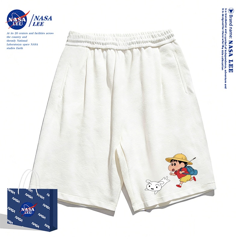 [Giao hàng trong ngày] Quần short thông thường màu đen dành cho trẻ em NASA 2026 Phim hoạt hình mùa hè Họa tiết Shin-Chan Bé trai Bé gái Đáy thoáng khí
