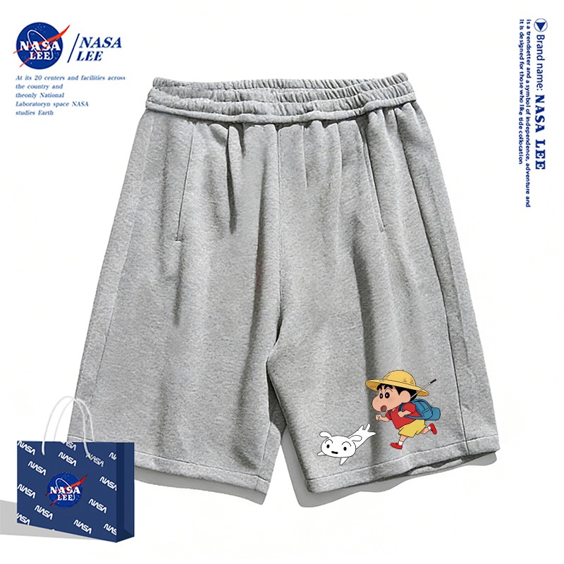 [Giao hàng trong ngày] Quần short thông thường màu đen dành cho trẻ em NASA 2026 Phim hoạt hình mùa hè Họa tiết Shin-Chan Bé trai Bé gái Đáy thoáng khí