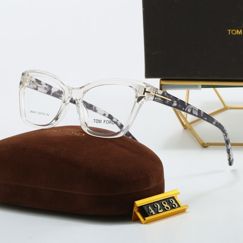 Kính trong suốt hình vuông thương hiệu T, chất liệu cao cấp unisex, phong cách retro thời thượng