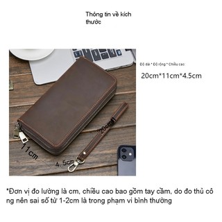 Hàng sẵn có Vận chuyển nhanh Ví da nam thật Ví da ngựa điên Ví dài Retro Ví đựng tiền xu Da bò Ví ly hợp Cảm giác cao cấp 02 Cảm giác cao cấp 02 Cảm giác cao cấp 02