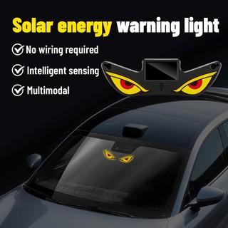 Thoáng Mát Demon Eye Ánh Sáng Xung Quanh Chạy Bằng Năng Lượng Mặt Trời Thở Neon Đèn Trang Trí Xe Phía Sau Kính Chắn Gió Khí Quyển Đèn Xe Hơi Phụ Kiện