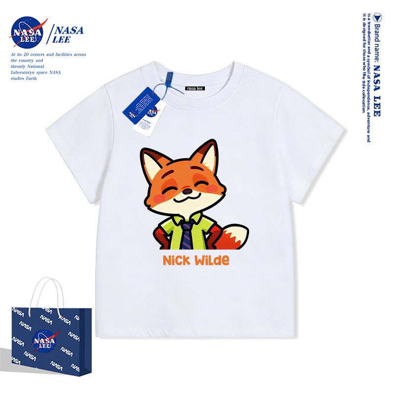 Áo Thun Bé Trai Zootopia Nhân Vật Nick - Màu Sắc Rực Rỡ, Form Rộng Thoải Mái