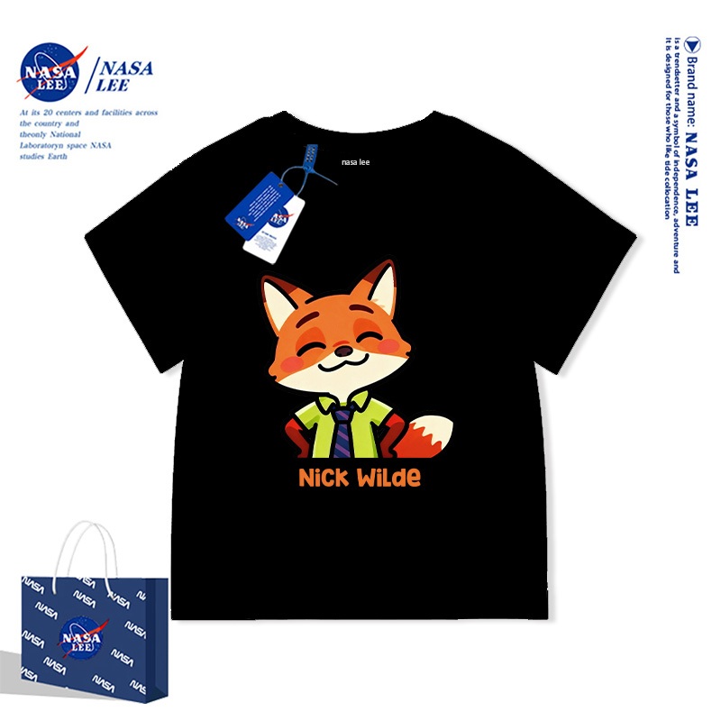 Áo Thun Bé Trai Zootopia Nhân Vật Nick - Màu Sắc Rực Rỡ, Form Rộng Thoải Mái