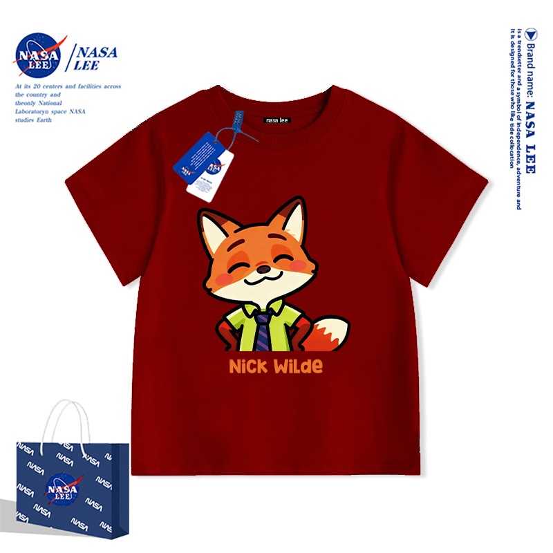 Áo Thun Bé Trai Zootopia Nhân Vật Nick - Màu Sắc Rực Rỡ, Form Rộng Thoải Mái