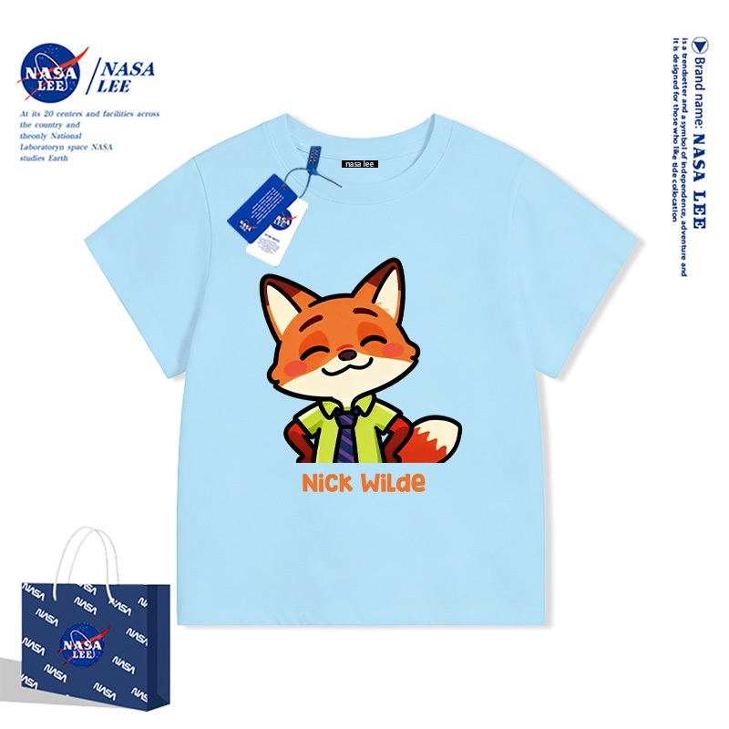 Áo Thun Bé Trai Zootopia Nhân Vật Nick - Màu Sắc Rực Rỡ, Form Rộng Thoải Mái
