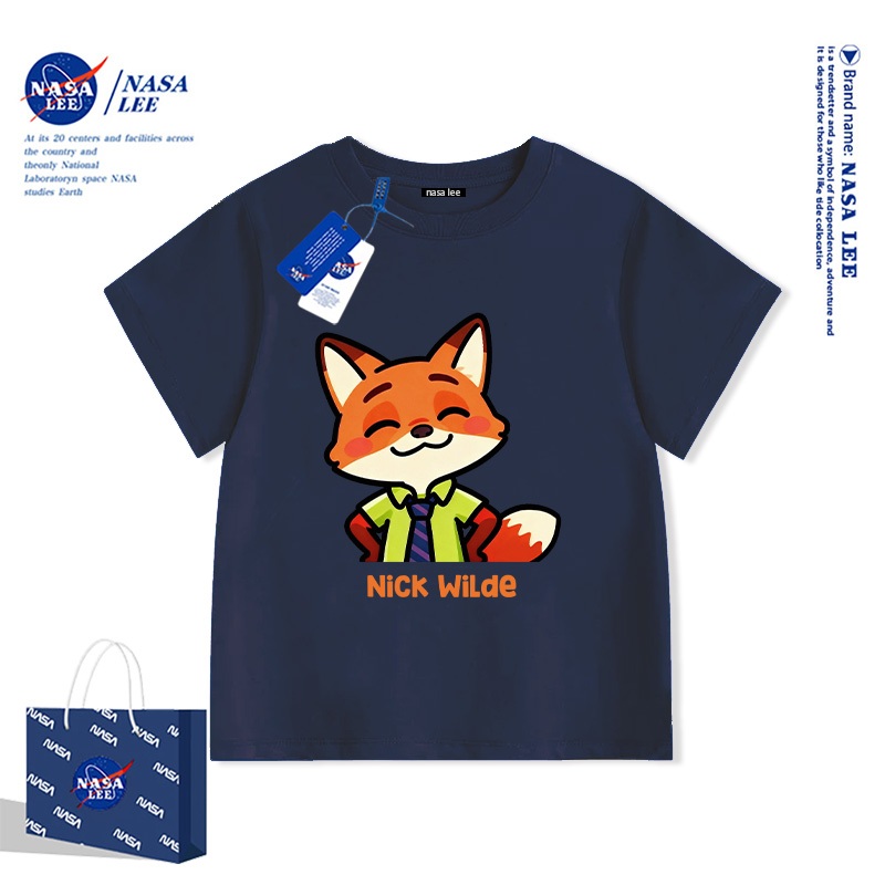 Áo Thun Bé Trai Zootopia Nhân Vật Nick - Màu Sắc Rực Rỡ, Form Rộng Thoải Mái