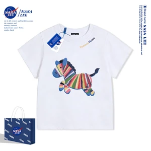 Áo Thun Trẻ Em NASA Hình Vằn Cọp Rainbow - Phong Cách Hàn Quốc, Màu Sắc Tươi Sáng, Size 3-16 Tuổi