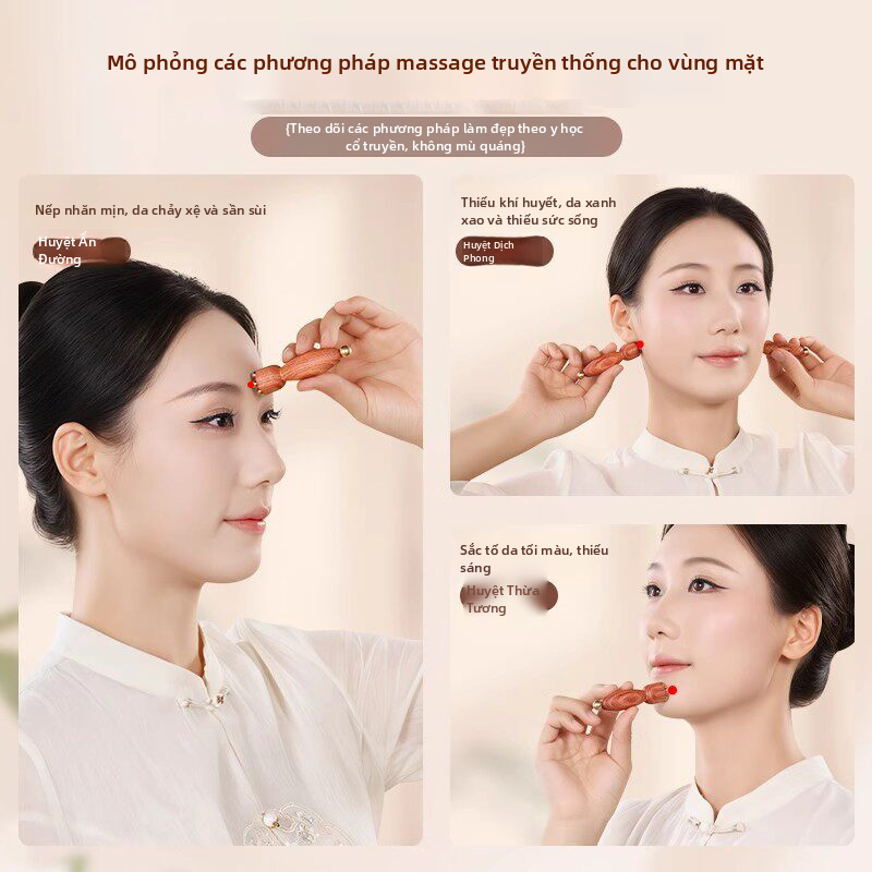 Con lăn massage mặt 6 hạt đồng giúp giảm quầng thâm và hỗ trợ săn chắc da mặt hiệu quả