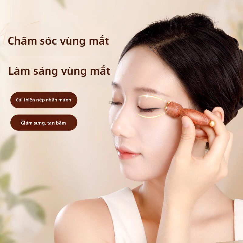 Con lăn massage mặt 6 hạt đồng giúp giảm quầng thâm và hỗ trợ săn chắc da mặt hiệu quả