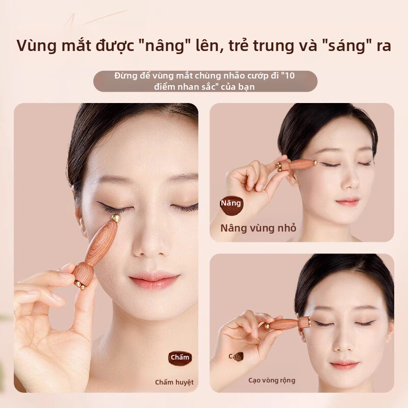 Con lăn massage mặt 6 hạt đồng giúp giảm quầng thâm và hỗ trợ săn chắc da mặt hiệu quả