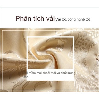 Bộ đồ lụa phong cách Trung Quốc cho nam giới lớn tuổi, phù hợp xuân thu, tay dài