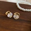 Vòng bông tai huggie cubic zirconia màu vàng và bạc tối - Trang sức thanh lịch cho mỗi ngày