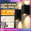 Đèn tường ngoài trời LED chống nước CANMEIJIA IP65, bóng GU10 thay thế, đèn chiếu sáng dưới hiên/sân vườn, trang trí nội thất
