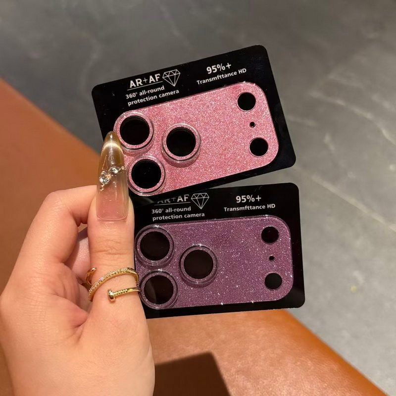 2 Cái cho iPhone 16 Pro Max / 16 Pro Bảo vệ ống kính máy ảnh mạ điện lấp lánh đầy sao, 360° Bảo hiểm toàn diện AR + AF Coating Bling Bling Bảo vệ ống kính tất cả trong một