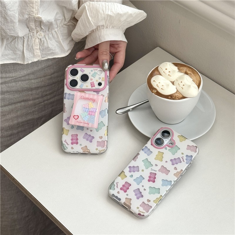 Ốp điện thoại xử lý IMD Candy Bear cho iPhone 17 Pro Max Candy Bear
