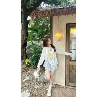 Áo chống nắng dài tay in hình mỏng manh, phù hợp mặc mùa hè
