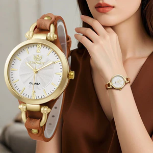 Thời Trang Siêu Mỏng Da Dây Đeo Nữ Thạch Anh Đồng Hồ Nữ Đồng Hồ Đeo Tay Đồng Hồ Quà Tặng Reloj Mujer