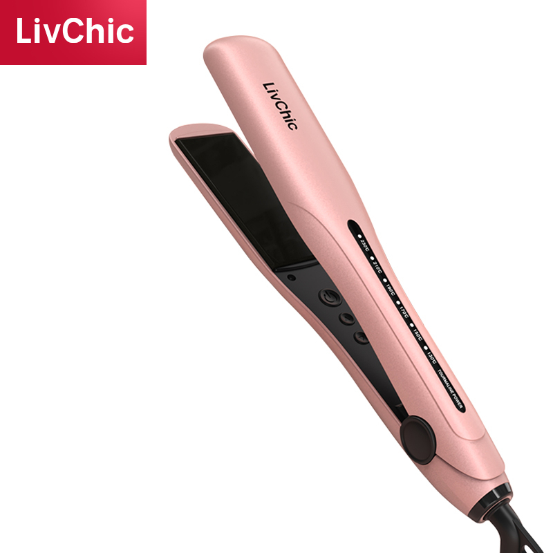 LIVCHIC LS304 Máy duỗi tóc ép thẳng tạo kiểu thẳng xoăn có ion âm đèn hồng ngoại bảo vệ tóc tối đa