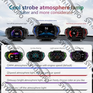 P24 OBD + GPS HUD Đầu Xe Ô Tô Hiển Thị Đồng Hồ Tốc Độ Nhiệt Độ Nước Nhiên Liệu Mức Dầu Báo Chí Tiêu Thụ Độ Dốc Đồng Hồ Phụ Kiện Xe Hơi