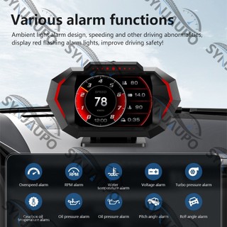P24 OBD + GPS HUD Đầu Xe Ô Tô Hiển Thị Đồng Hồ Tốc Độ Nhiệt Độ Nước Nhiên Liệu Mức Dầu Báo Chí Tiêu Thụ Độ Dốc Đồng Hồ Phụ Kiện Xe Hơi