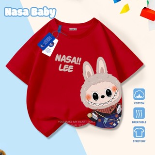 Áo thun NASA thỏ dễ thương cho nam nữ và trẻ em, tay ngắn thoáng mát mùa hè, giao hàng trong 24 giờ.