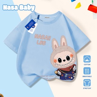 Áo thun NASA thỏ dễ thương cho nam nữ và trẻ em, tay ngắn thoáng mát mùa hè, giao hàng trong 24 giờ.