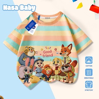 Áo thun NASA bằng cotton cho nam nữ và trẻ em, tay ngắn thoáng mát mùa hè, giao hàng trong 24 giờ.