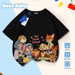 Áo thun NASA bằng cotton cho nam nữ và trẻ em, tay ngắn thoáng mát mùa hè, giao hàng trong 24 giờ.