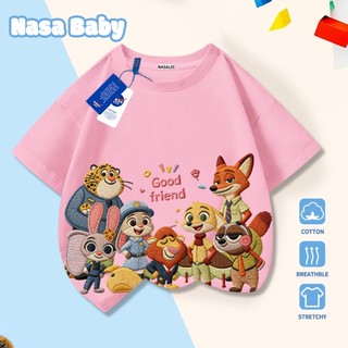 Áo thun NASA bằng cotton cho nam nữ và trẻ em, tay ngắn thoáng mát mùa hè, giao hàng trong 24 giờ.
