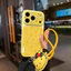 Ốp lưng cứng có dây buộc Hello Kitty toàn màn hình tương thích cho iPhone 13 pro max 14 pro max 15 pro max 16 pro max 17pro max