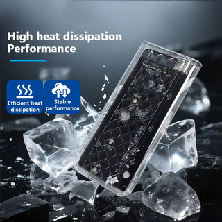 10Gbps M.2 NVME NGFF SATA Giao thức kép SSD Ốp lưng RGB Light PCIe SSD Vỏ USB3.2 Gan2 Type-C Hộp đĩa cứng trong suốt
